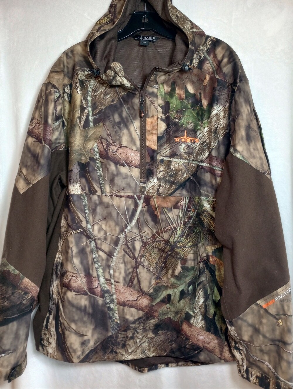Scent Factor Utility Field Hunting Jacket Habit Camo Deer Hunter Gorpcore Coat L